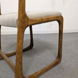 Series of 4 Baumann sleigh chairs from the 60s/70s