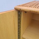 Rattan bamboo sideboard atttributed to Audoux Minnet vintage 60's