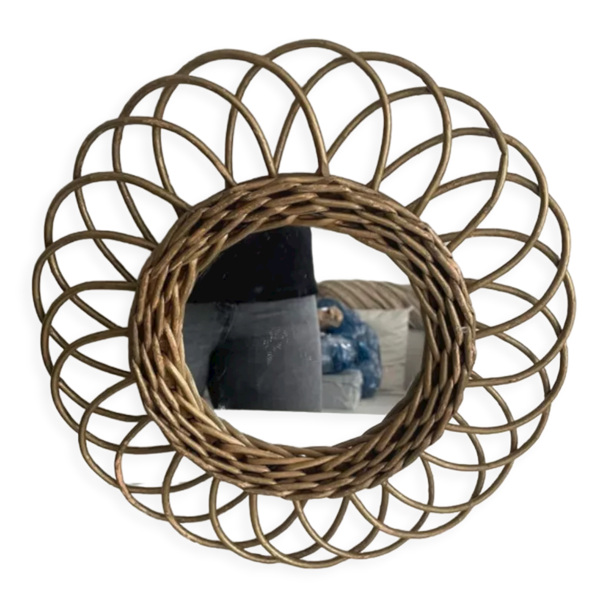 Wicker mirror