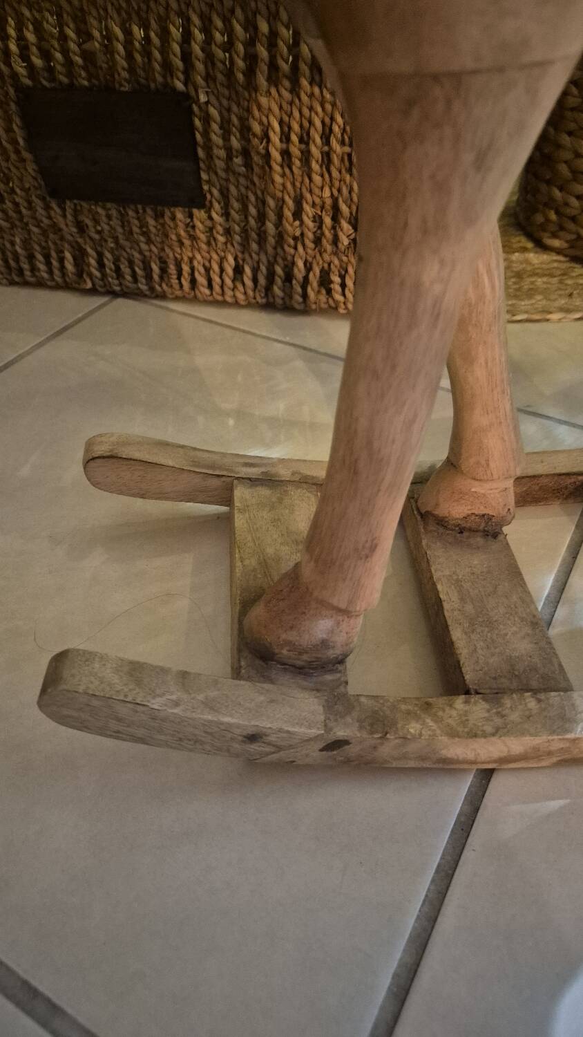 Handcrafted vintage rocking horse