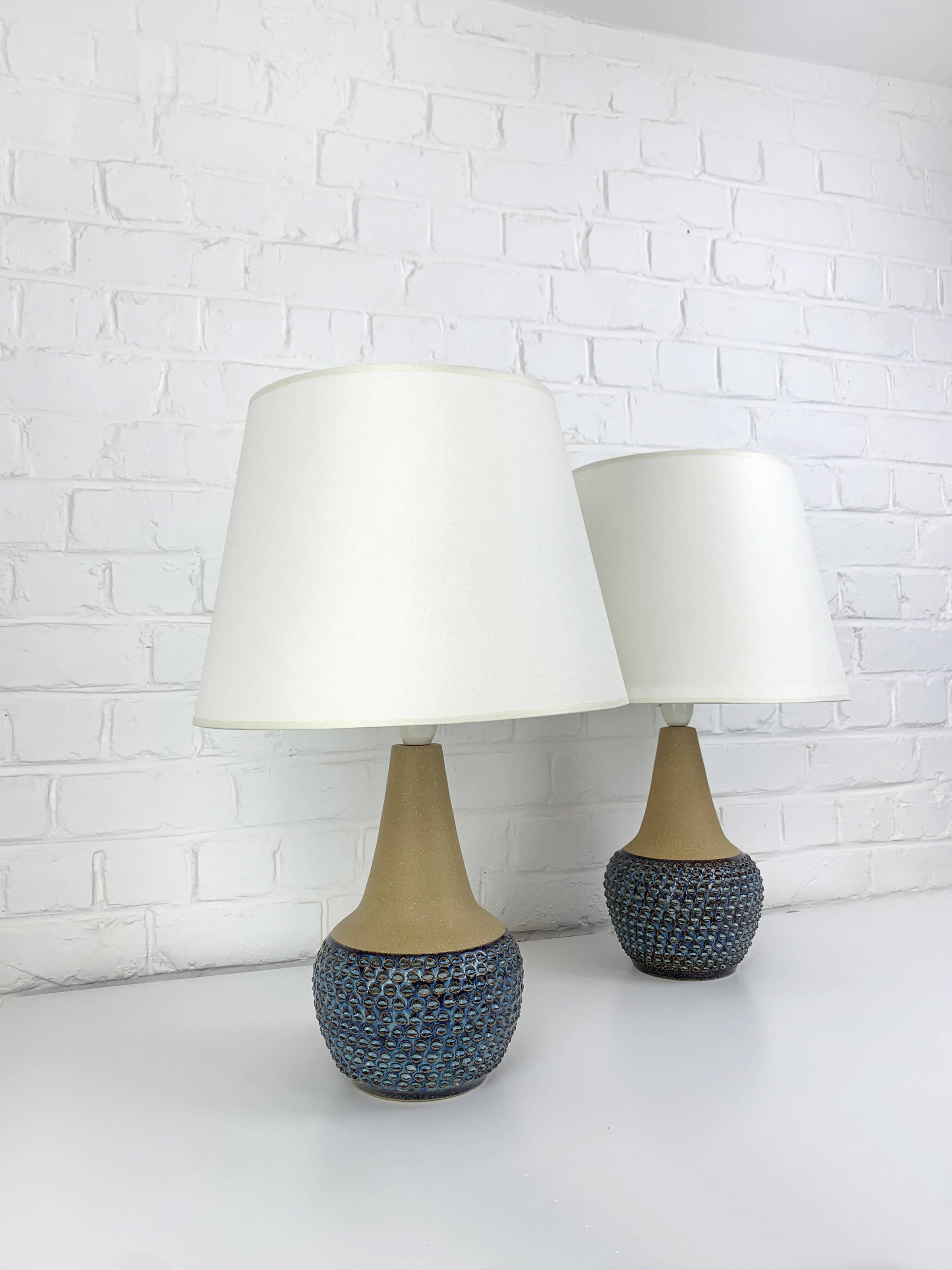 Pair of Einar Johansen ceramic table lamps, Soholm, Denmark, 1960s
