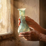 Faceted Roman-style vial