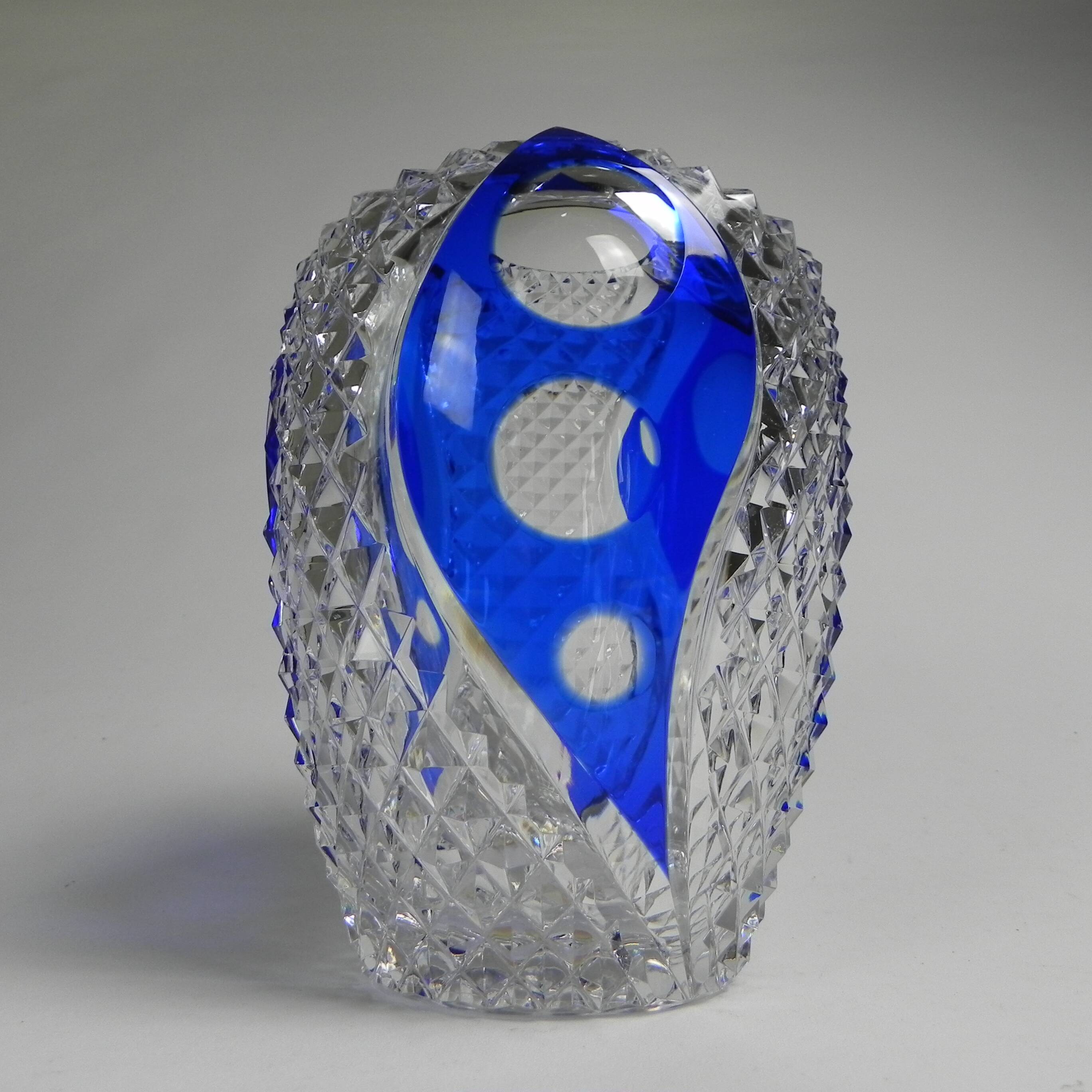 VSL Val Saint Lambert vase by Xavier Crespo, signed number 136-180.