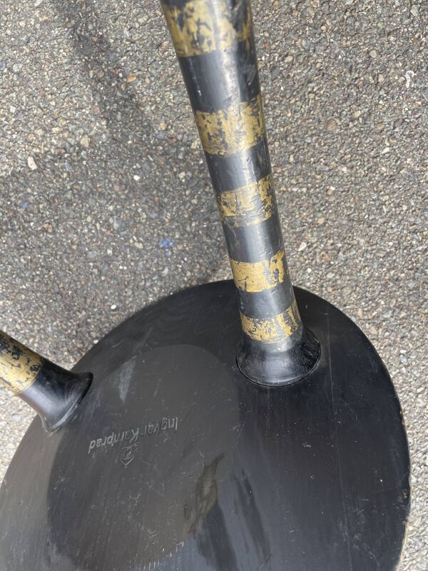 Original Ingvar Kamprad Habitat Tabouret noir et or 2 Pièces