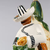 Vintage 1960s Jersey Pottery MCM Kitsch Mexican Siesta Table Lamp