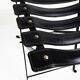 2 leather and metal folding chairs - Paquebot France 1960