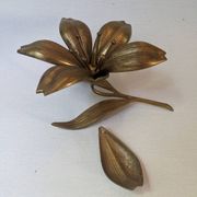 Golden metal lotus flower table ashtrays