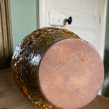 Fat lava vase signed henri collioure 1978