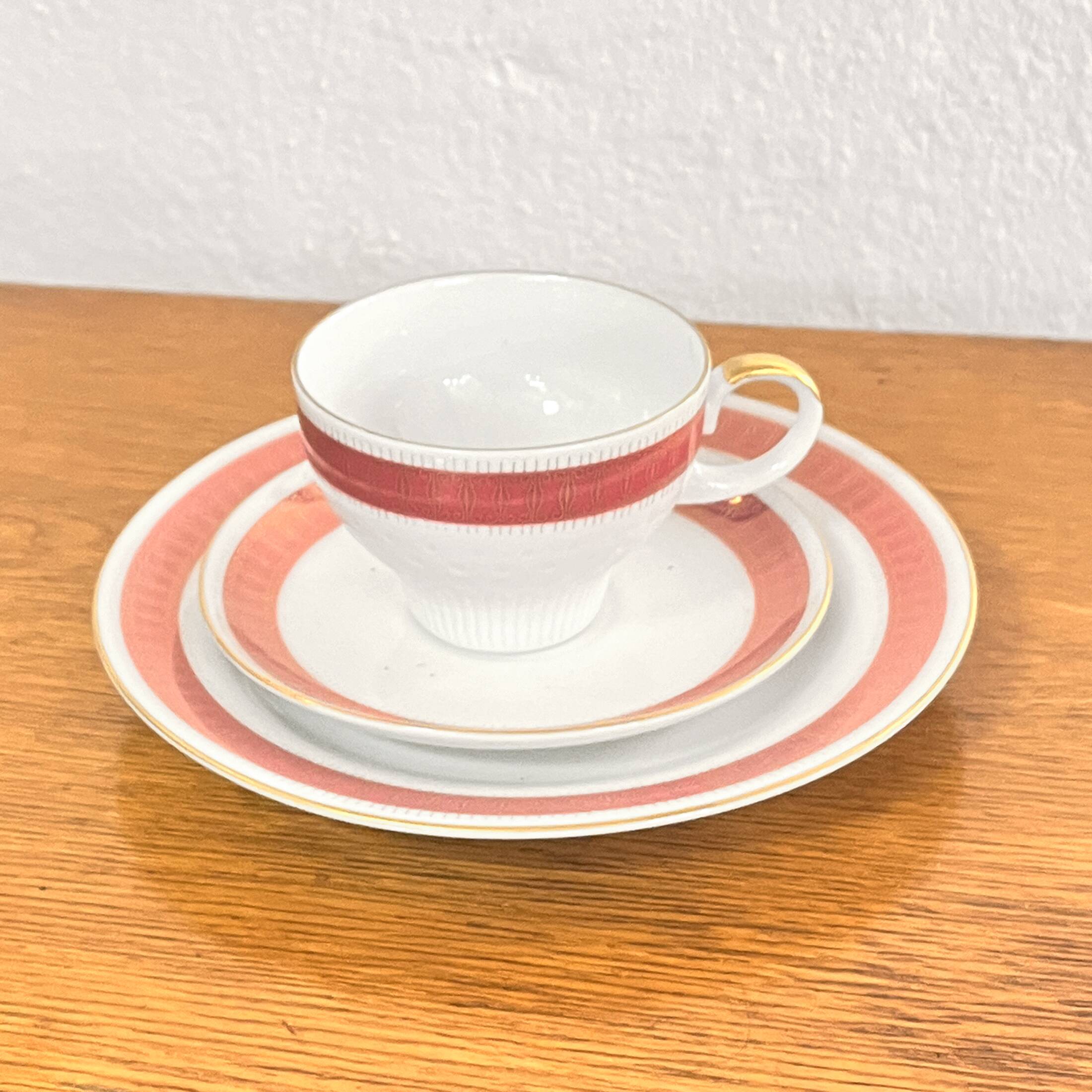 Trio, breakfast set, New Look, Kahla Volkstedt, Germany 1960s.