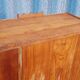 Old Art Deco radio cabinet in Burmese teak