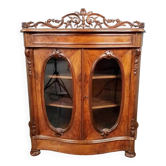 Curved display case from the Napoleon III period in mahogany circa 1850
