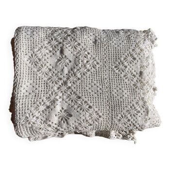 Ancien couvre lit  crochet fait main