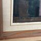 Original mid-century Swedish oil on canvas – “Entrance” by Reuben Hedin – vintage & framed – 55 × 63 cm
