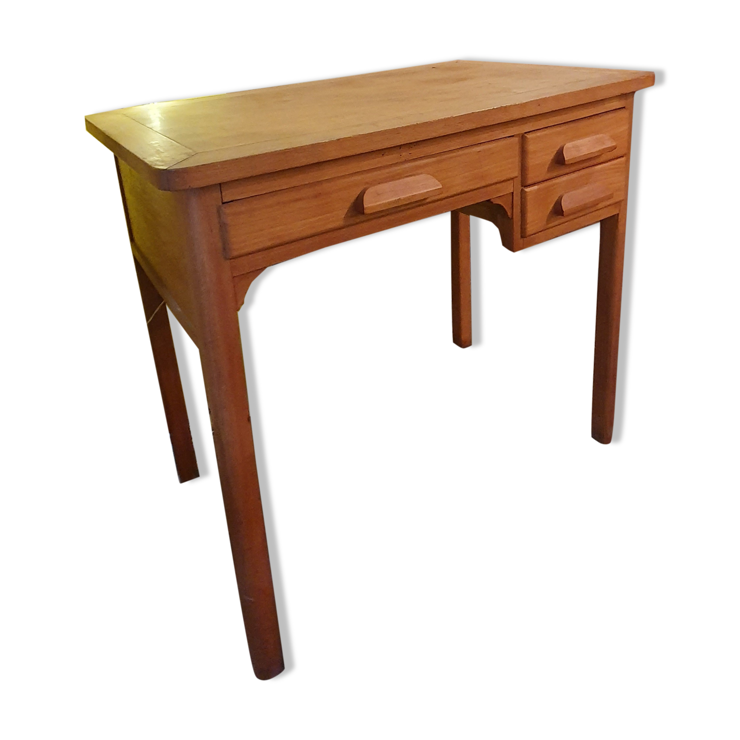 Light wood desk