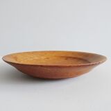 large teak plate, Danish teak bowl, diameter 32 cm