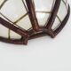 Pair of rattan and mother-of-pearl wall lights from the 50s and 60s