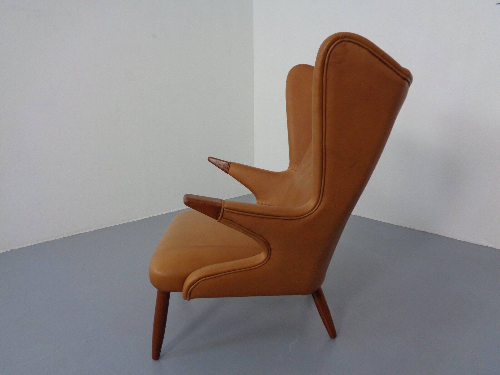 Teak and leather armchair by Svend Skipper for Skippers Møbler, Denmark, 1960s