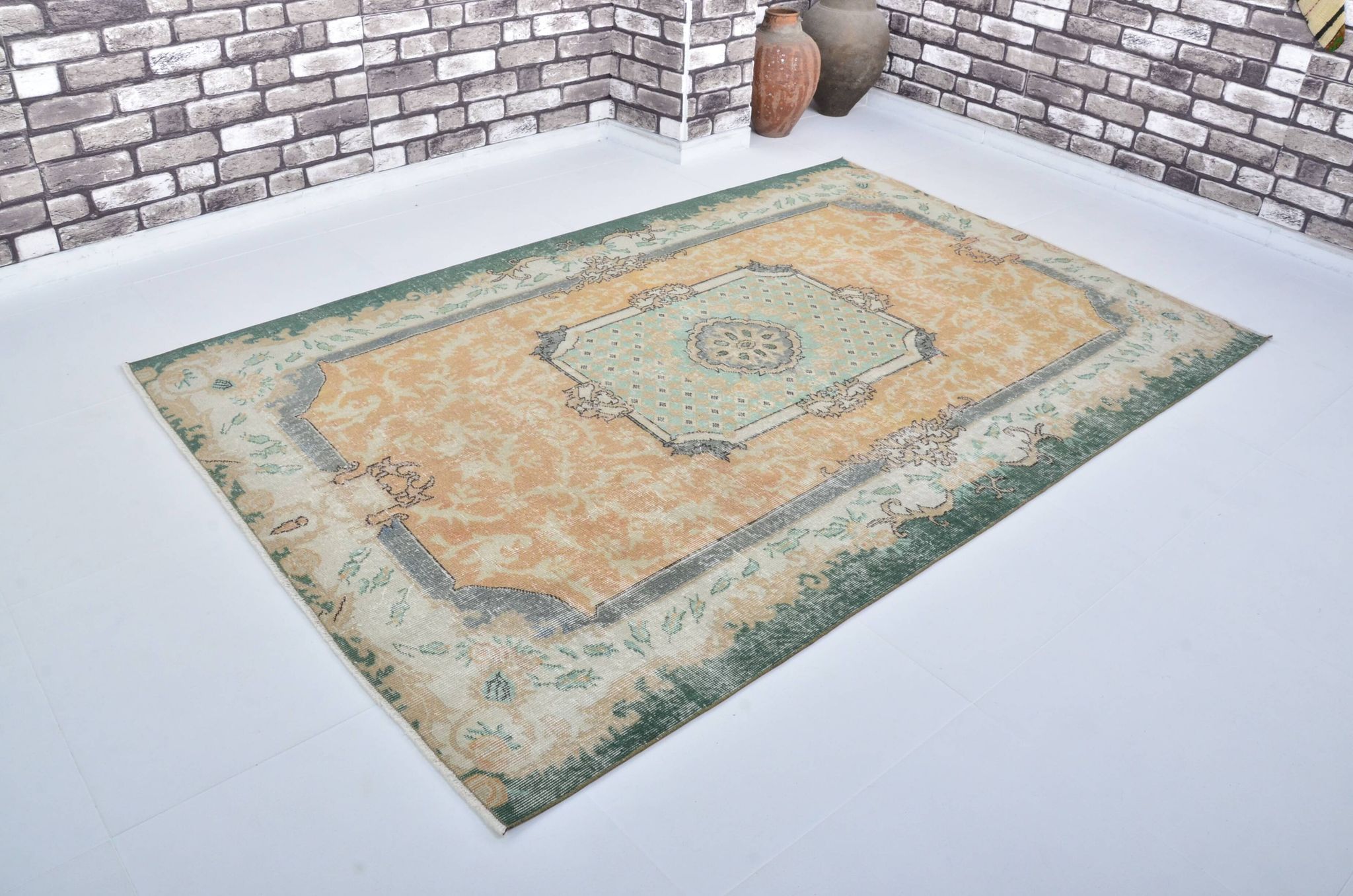 Oushak Turkish Vintage Rug sku 3244