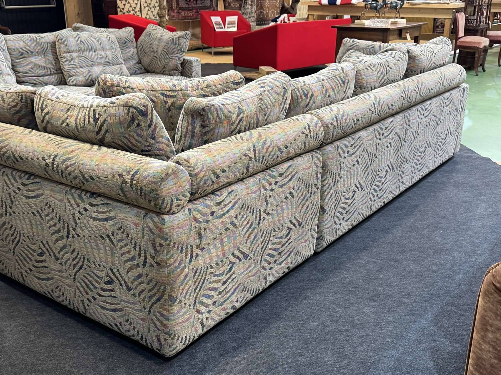 Modular sofa by Roche Bobois from the 1980s in fabric, 2 modules.