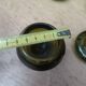 Bottle green glass candle holders