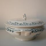 Soup bowl Saint Amand, green pattern - model 4025