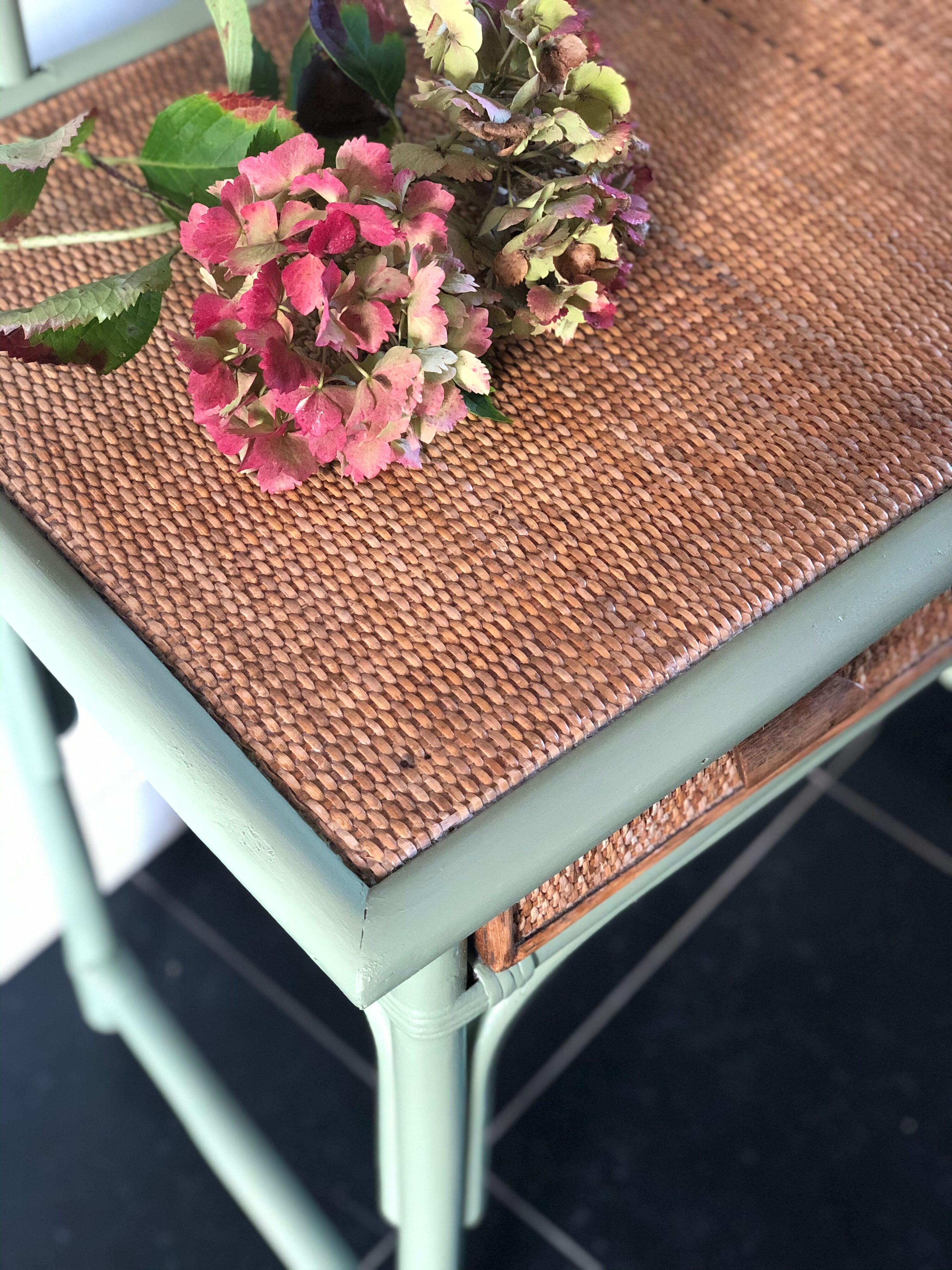 Rattan dressing table with mirror