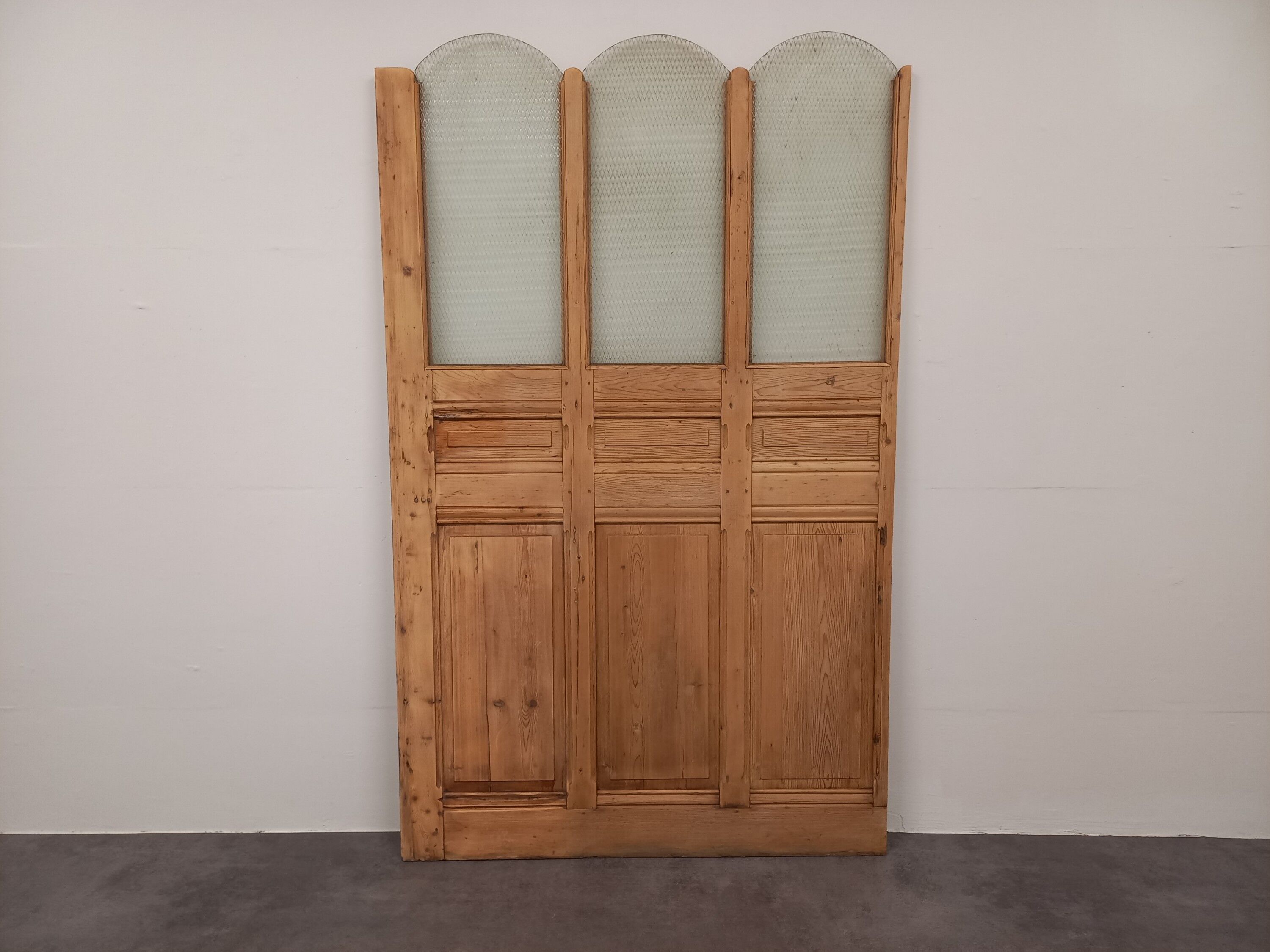 Partition in wood and glass 128 cm