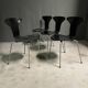Set of 4 Mosquito chairs by Arne Jacobsen 1960 for Fritz Hansen.