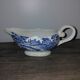 Lunéville porcelain - blue landscape sauce boat