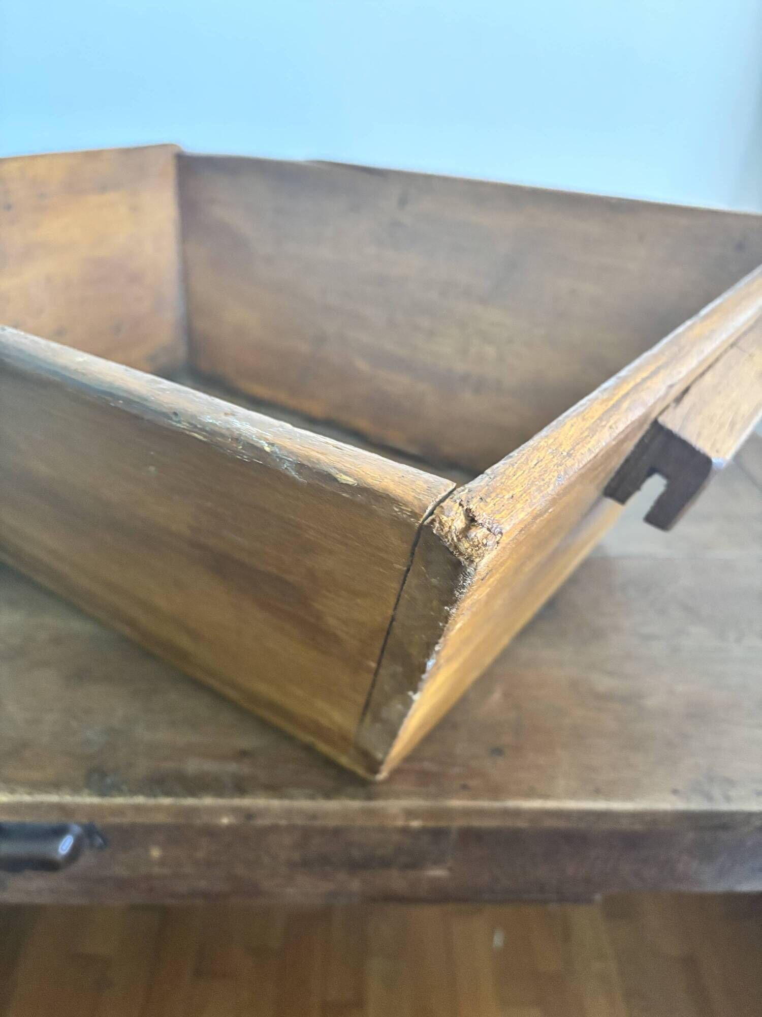 Large vintage wooden dough trough – 65 × 50 cm