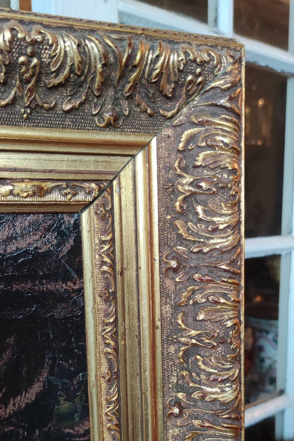 Old Oil Painting On Wood/Bouquet Of Flowers/Still Life