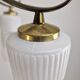 Italian Mid-Century Brass Chandelier with Murano Style Glass Shades, 1960's