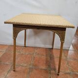 Vintage rattan table