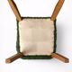 Pair of vintage wooden chairs with green fur effect upholstery – Year