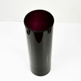 1980s Minimalist, Large Hyalite Glass Vase Borske Sklo, Czechoslovakia