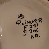 Qimper earthenware vase signed HB Quimper