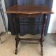 Art nouveau mahogany table with cut-out top