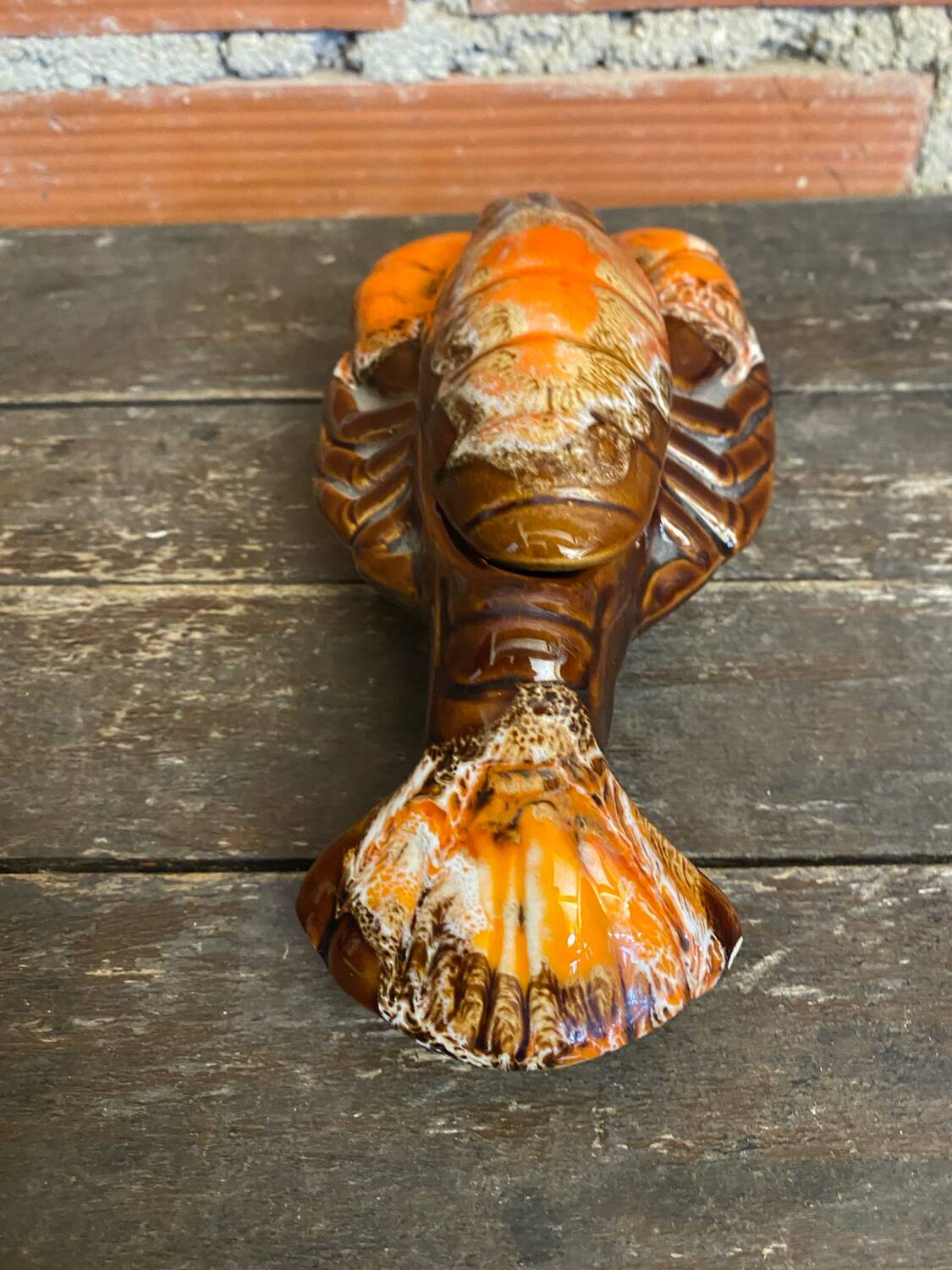 Vintage Polychrome Ceramic Lobster from VALLAURIS, France #D856