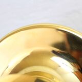 Pair of golden smoked glass lamps