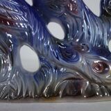 Italian ceramic sculpture 2 peacocks, 1960s