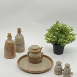 Condiment tray/server, stoneware, ceramic, by Guy Morot, Barges