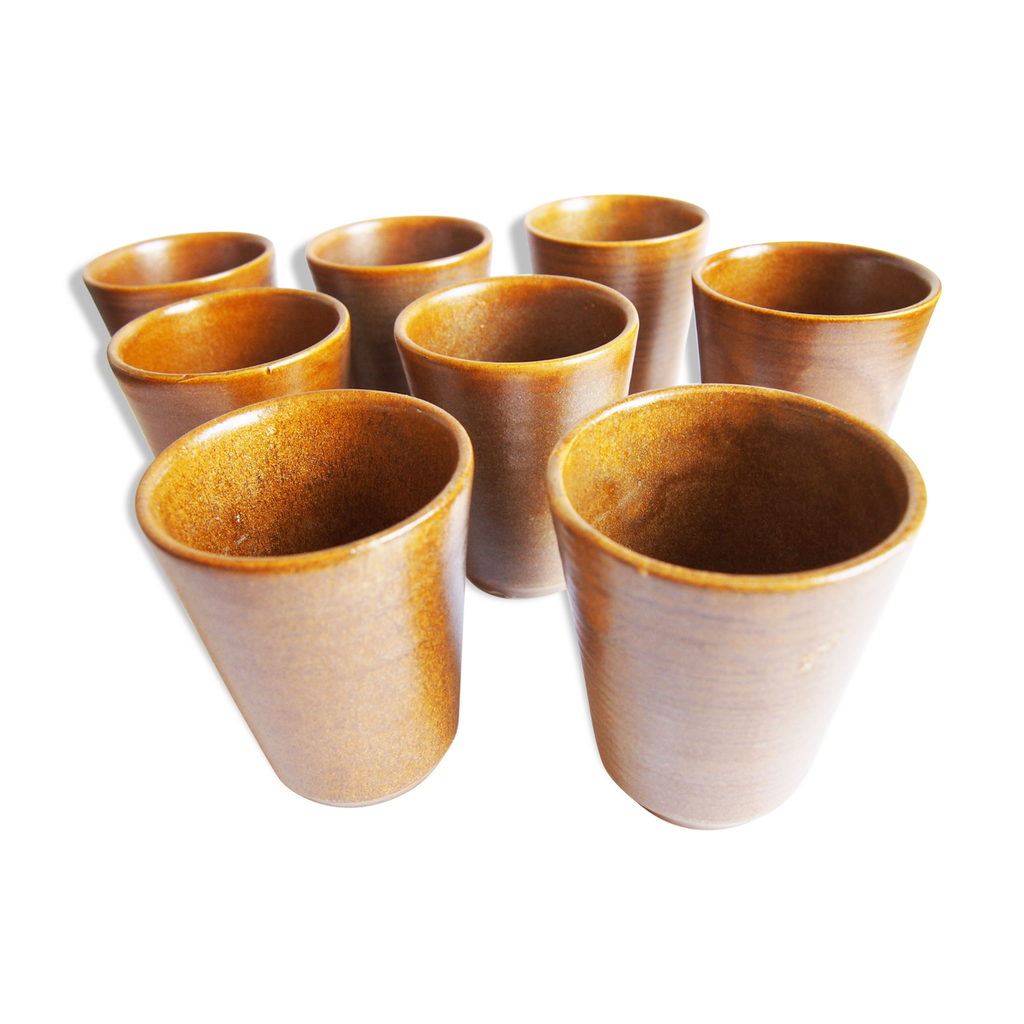 Lot de 8 verres en grès Digoin