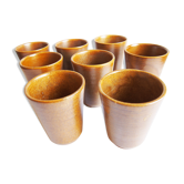 Lot of 8 glasses in sandstone Digoin