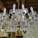 Lustre pampilles gaine de verre 12 ampoules