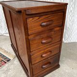 Ancien caisson de bureau en chêne, double face