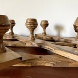 Accordion coat rack wood 1970