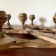Accordion coat rack wood 1970