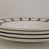 4 Digoin sarreguemines dessert plates, Basque model