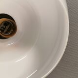 Small hanging lamp in white opal glass