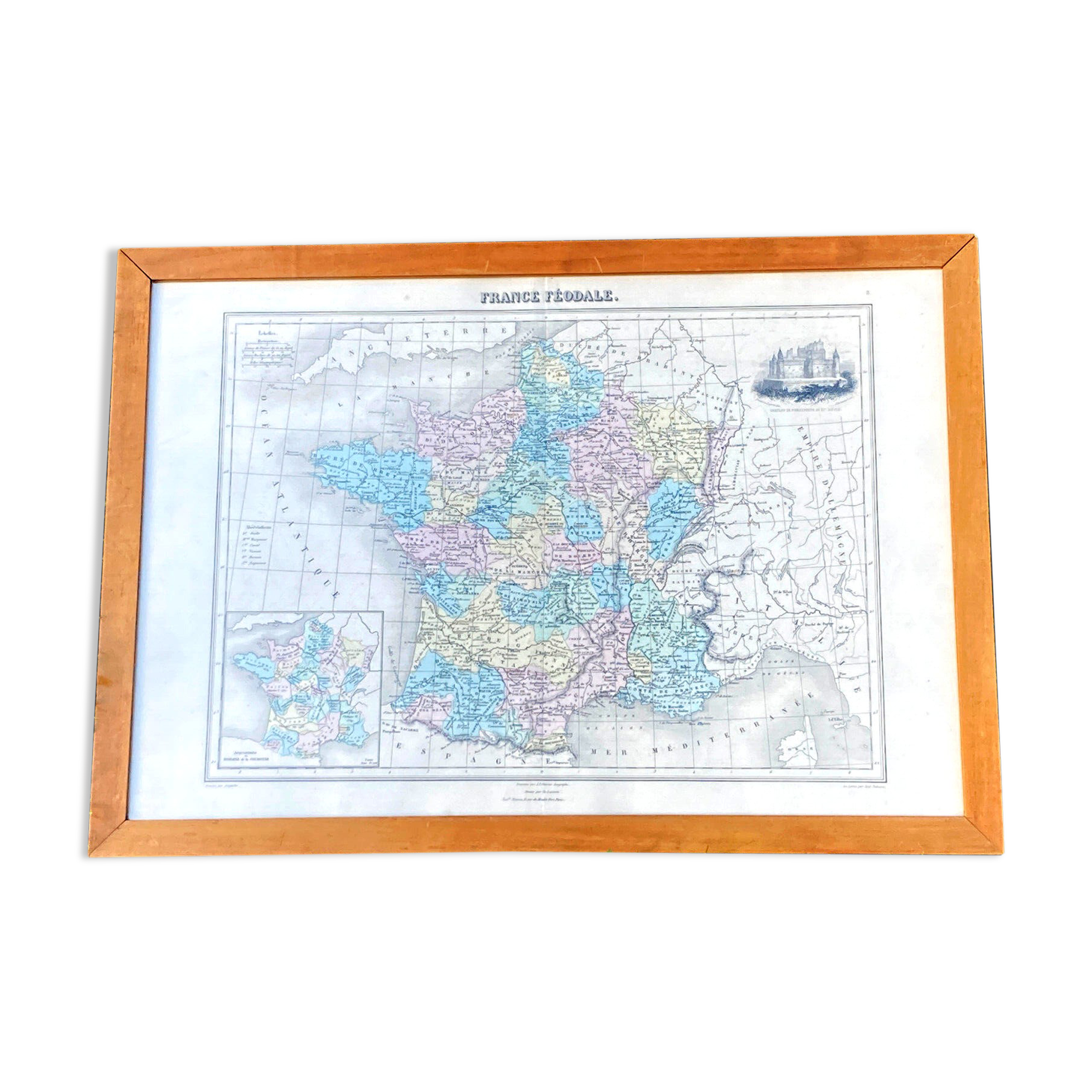 Carte de la France féodale XIXe